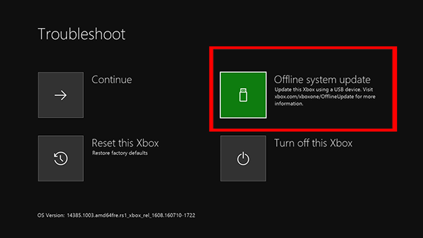 offline update Xbox One