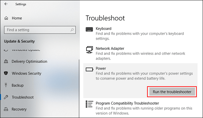 Windows Power Troubleshooting Tool