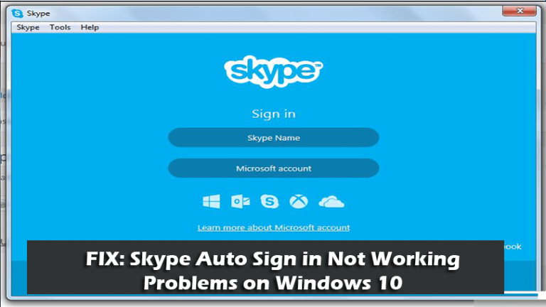 Skype Auto Sign in Not Working