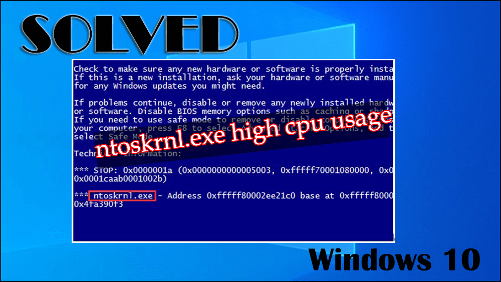 ntoskrnl.exe high cpu usage