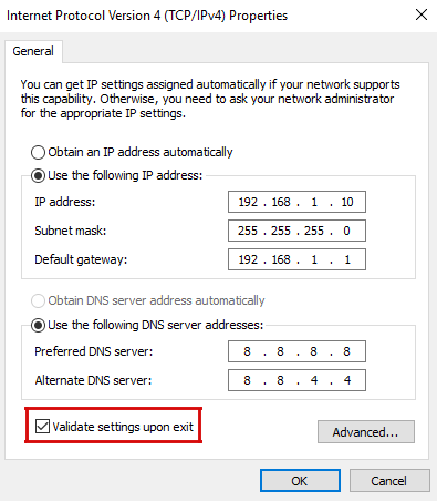 Wi-fi doesn’t have a valid IP configuration