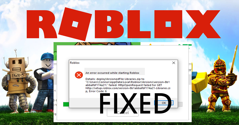 An error occurred while starting Roblox error