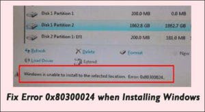Error 0x80300024 When Installing Windows 10/11 [8 EASY FIXES]