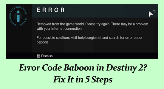 Error code Baboon