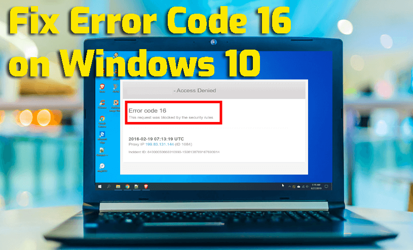 Fix Windows 10 Access denied error code 16