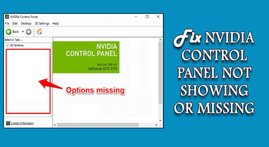 NVIDIA control panel not showing