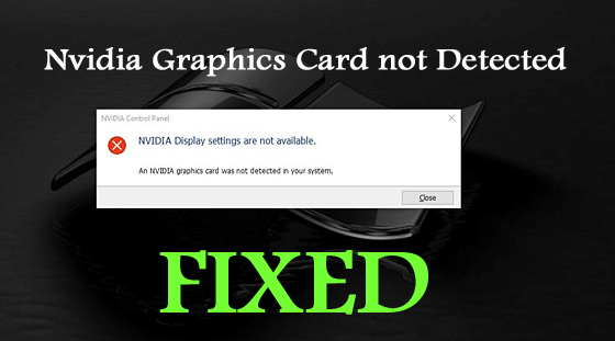 Nvidia graphics card not detected 