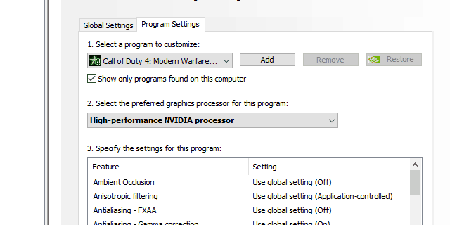 GPU setting