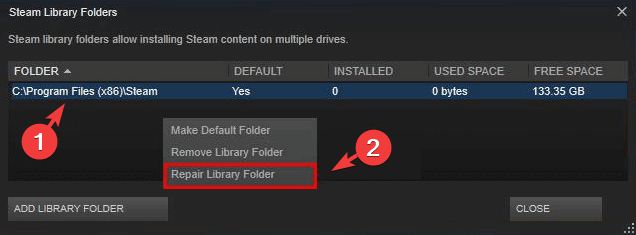 resolve Steam missing file privileges problem