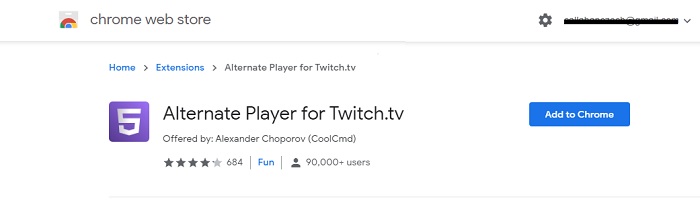 Alternate Player for Twitch tv