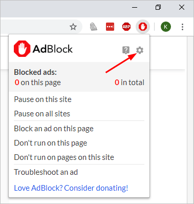 AdBlock extension not working on Twitch