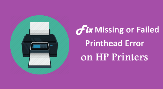 Missing Or Failed Printhead Error