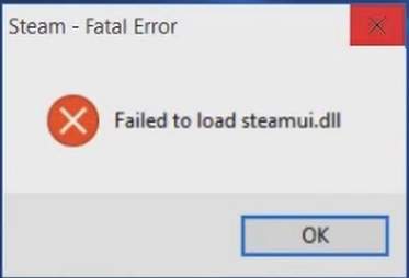 failed to Load Steamui.dll Error