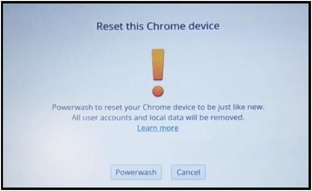 Powerwash Chromebook 1