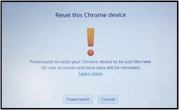Powerwash Chromebook 1