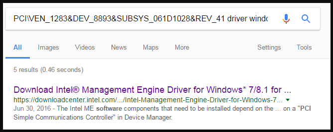 Update PCI device driver via Manufacturer’s Website