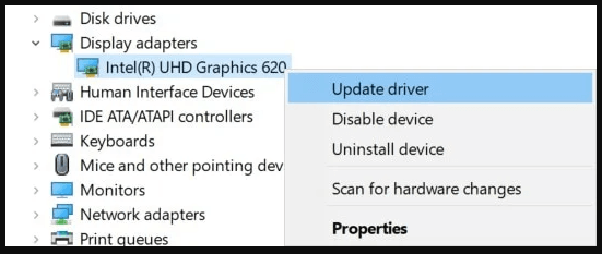 Update your graphics driver