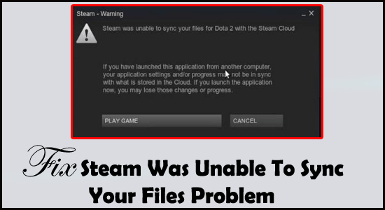 steam cloud sync error dota 2