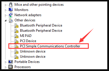 Driver til PCI Simple Communications Controller