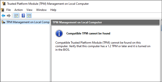 TPM-apparaat niet gedetecteerd 