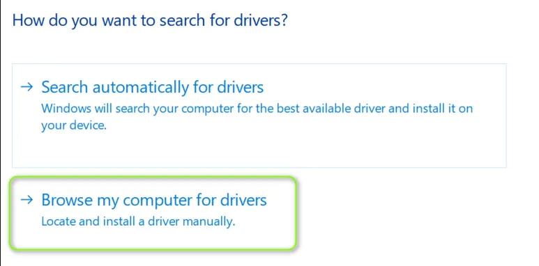 Browser My Computer for Drivers