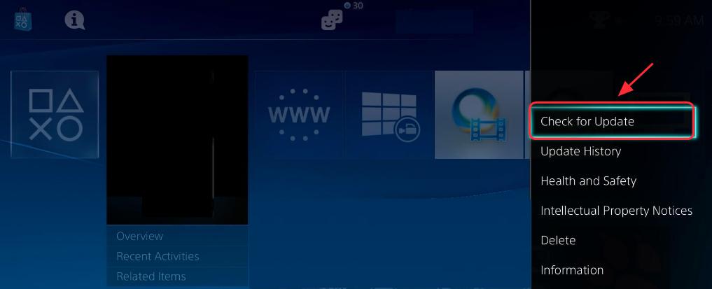 Atualizações nas configurações do PS4