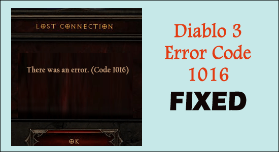 Fix Diablo 3 Error Code 1016