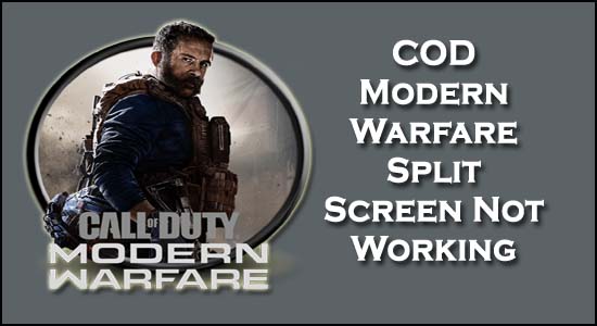 modern warfare split screen not working