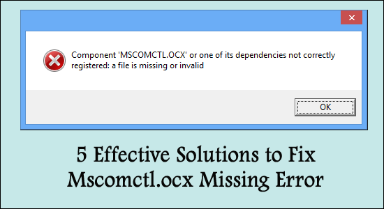 Mscomctl.ocx Missing Error 