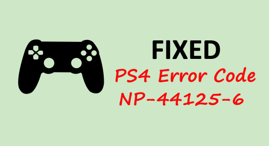 PS4 Error Code NP-44125-6