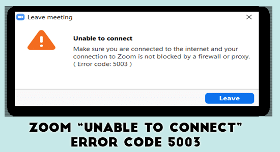 error code 5003 Zoom 