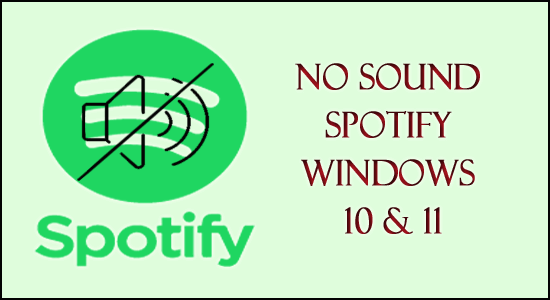 No Sound Spotify on Windows