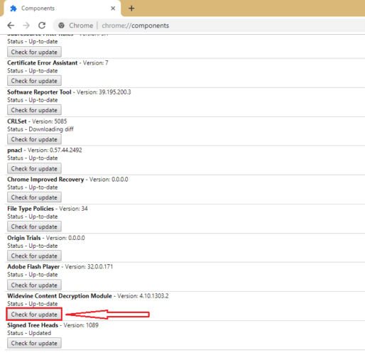 Widevine Content Decryption Module Error 