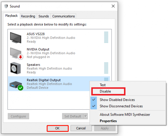 Disable the Nvidia HDMI sound adapter