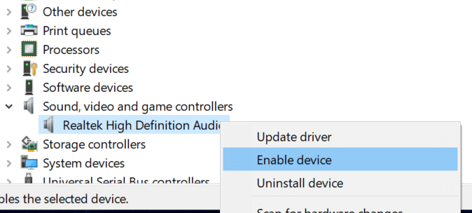 Nvidia High Definition Audio not working