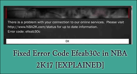 Error Code Efeab30c