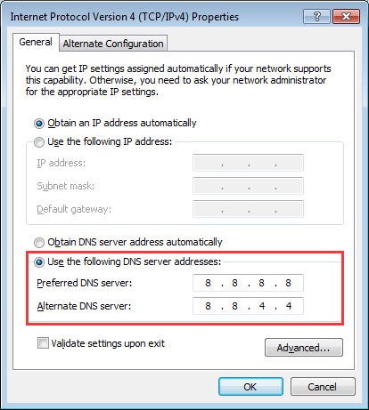 Remove term: "Server DNS non trovato" "Server DNS non trovato"