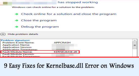 Kernelbase.dll error 