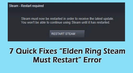 Steam Restart required says Elden Ring [Fixed]