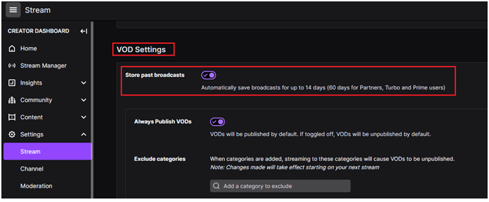 how to save live streams on twitch