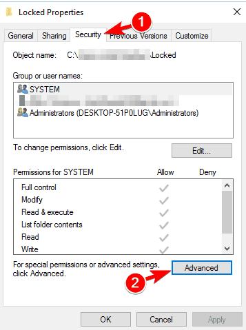 Access denied in command prompt 