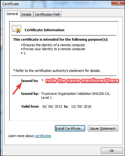 Outlook Certificate Error Entitlement.diagnostics.office.com