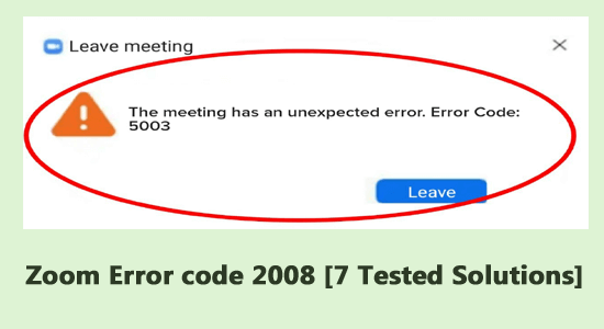 Fix Zoom Error 2008 7 Tested Solutions 