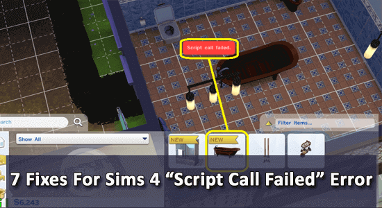 script call failed sims 4