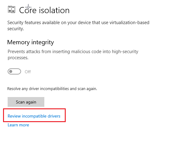 Windows 11 Memory Integrity Can't be Turned On