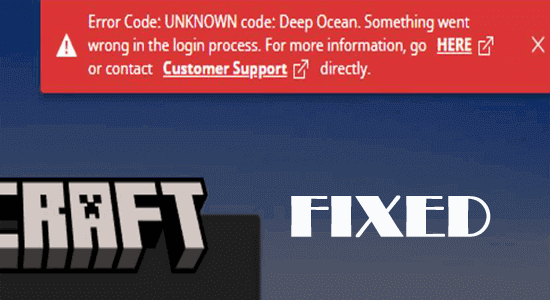 Minecraft Error Code Deep Ocean