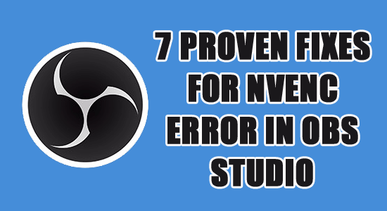 NVENC error OBS