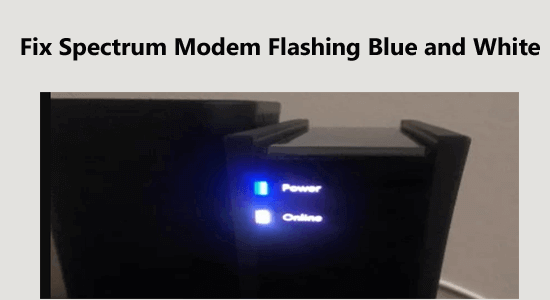 Spectrum Modem Flashing Blue and White