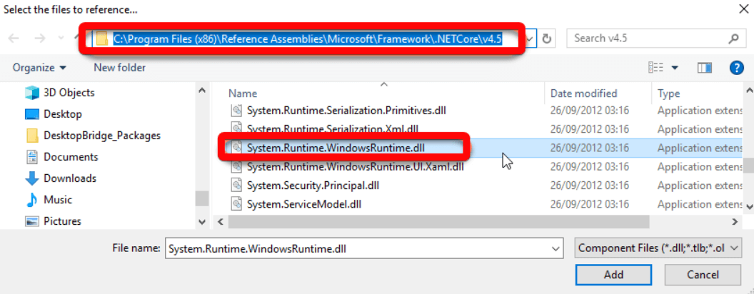 Windows.Storage Namespace Not Found 